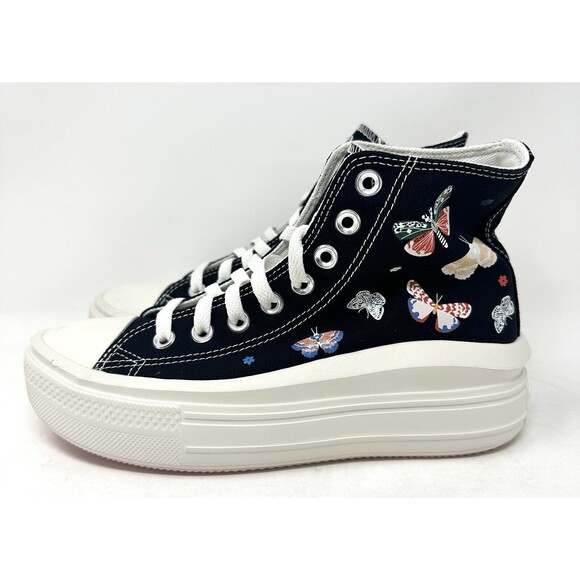 Converse Chuck Taylor All Star Move Platform High Butterfly Wings W Size 8.5 - Picture 3 of 5